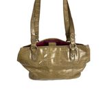 Gold/Tan embossed
Faux leather shoulder
Handbag Gold Photo 5