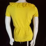 Calvin Klein  Yellow Ruffle Blouse (PS) Photo 4