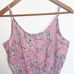 Blashe Pink Floral Spaghetti Strap Summer Polyester Romper Size M Photo 8