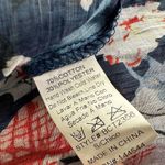 BANJUL floral long sleeve roll tab top Size S Photo 5