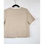 Abercrombie & Fitch Abercrombie Fitch Womens Cardigan Beige LuxeLoft Short Sleeve Sweater Small Photo 7