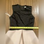 Halston Heritage  jacquard Fit Flare Color block puff cocktail Mini Dress 2 Photo 12