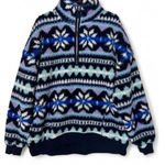 Aerie Sherpa Sweatshirt XS Polar Chic Nordic Print Cabincore Chalet Ski Resort Photo 0