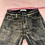 Kancan metallic gold/silver sheen skinny jeans size 7/27 Black Photo 8