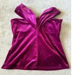 Parker Velvet Ruffle Sleeve Party Blouse Fuchsia Purple Size M NWOT Photo 10