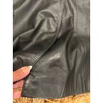 American Vintage Vintage Diana Marco 80s Woman’s Leather Trench Coat Black Witchy Grunge size 20 Photo 5