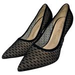 Stuart Weitzman Shoes Womens 9 Tasha Mesh Leather Stiletto Heels Formal Black Photo 2
