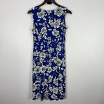 Julian Taylor Dress 10 Blue White Floral Fit Flare Mod Retro Garden Party Boho Photo 4