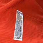 ZARA NWT  Lightweight Pleated Open Front Cardigan Orange Small Photo 5