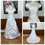 Beautiful Vintage Y2K Eternity Satin Ruched Wedding Gown! White Size 10 Photo 1