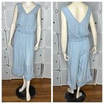 Splendid  Cropped Chambray Jumpsuit Size Medium Photo 2