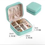 1pc Mini Jewelry Box, Portable Jewelry Storage Box, PU‎ Leather Small Organizer Photo 6