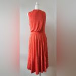 Anthropologie Maeve by Brianne Cowl Neck Daisy Print Dress Orange Size M Photo 6