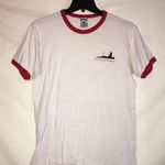 Jerzees ❤️PRICED TO SELL❤️ CLOSET CLEAR OUT WHITE/RED BASEBALL TEE STYLE HOSPITAL PROMOTIONAL GRAPHIC TEE Photo 0