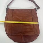 American Leather Co shoulder bag Carmel Brown Side Pockets Boho Classic Cottage Photo 1