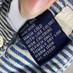 Madewell White & Blue Striped Zip Ankle Skinny Jeans Photo 7