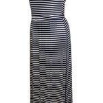 Old Navy NWT-  High-Neck Ruffle-Hem Striped Maxi Dress Photo 3