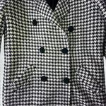 The Limited 100% Wool Vintage 90s  Houndstooth Pea Coat Velvet Collar Size 4 Photo 1