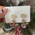 PURPLE GLITTER FLAKE BUNNY EARRINGS Multiple Photo 0