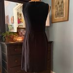 Ann Taylor Black Scalloped Sleeveless Sheath Dress Photo 6