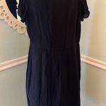 Talbots  Women Black Casual Dress 12 Sheath Short Sleeve Viscose Lined Photo 1