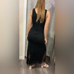 Elegant dressy Fringe Maxi Dress💖 Black Size M Photo 5