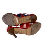 RALPH LAUREN COLLECTION PURPLE LABEL RED LEATHER STRAPPY HEELS (37.5B) Size 6.5 Photo 8