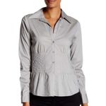 Vertigo Paris $230 NWT Pleated Long Sleeve Dress-Shirt Collared WHITE Photo 13