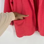 Skies Are Blue  Blazer Jacket Womens M Heather Coral Pink Notch Lapel Open Front Photo 6
