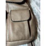 American Eagle Backpack Purse Brown Vinyl Drawstring Pockets Casual School Photo 3