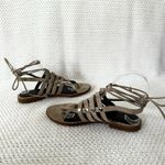 Rebecca Minkoff Evonne Taupe Grey Suede Lace Up Strappy Gladiator Sandals 6 Photo 2