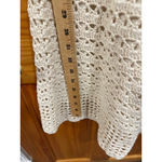 Anthropologie  Tabitha Crochet Knit Dress XS Cream Cotton Lined Boho Beach Photo 3