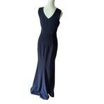 Dress the Population  Womens S Iris Crepe Side Slit Gown Bridesmaid Wedding Guest Photo 4