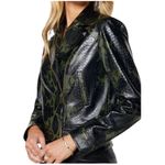 Ramy Brook Kane Snakeskin Animal Print Faux Leather Moto Biker Jacket Size S Photo 1