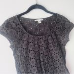 American Eagle Cropped Top Dark Grey Texture Photo 1
