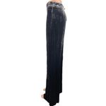 ZARA  Woman NWT Gray Velour Velvet High Rise Flared Stretch Ankle Pants XS Photo 1