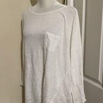 Velvet by Graham Spencer White Linen Boatneck Pullover Top Long Sleeve XL Photo 1