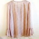 Altar'd State Altar’d State Blouse Floral Print Sheer Lace Up Long Ruffle Sleeve Top Sz S EUC Photo 6