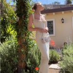 Helsa  Yasmin Maxi Dress Minimalist Ruched Slip Baby Yellow Ivory XS EUC Photo 10