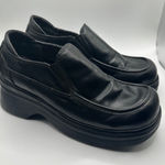 Vintage American Eagle Channing Black Platform Loafer Women 7.5 Chunky Sole goth Photo 0