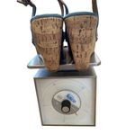 Apt. 9 Blue  Open Toe Wedges High Heels Beach Coastal Vacation Party Photo 10