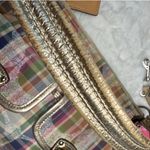 Coach M1169-19610 Poppy Madras Pastel Multi color Plaid Crossbody Bag Photo 7