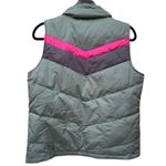 Old Navy Green Pink and Brown Classic Puffy Vest Size Large Photo 1