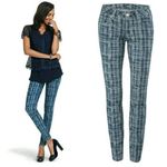 CAbi gray grid dark academia curvy skinny size 8 jeans Photo 1
