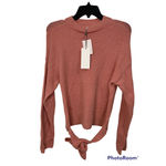 WAYF ‎ blush Bow Soft Sweater Small NEW Photo 1