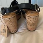BORN Ankle Strap Sandals Wedge Cork Heels, Black, Size 10,NWT no box Black Photo 6