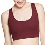 JOY LAB Laser Cut Racerback Sports Bra Burgundy Size Medium Medium Support Photo 0