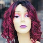Red wine burgundy Christmas wig short curly Bob Black Photo 0