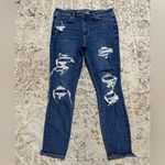 American Eagle  High rise jegging jeans size 14 distressed Photo 1