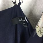 Lulus All Mine Navy Blue Floral Print Ruffle Chiffon Wrap Maxi Dress XS Photo 5